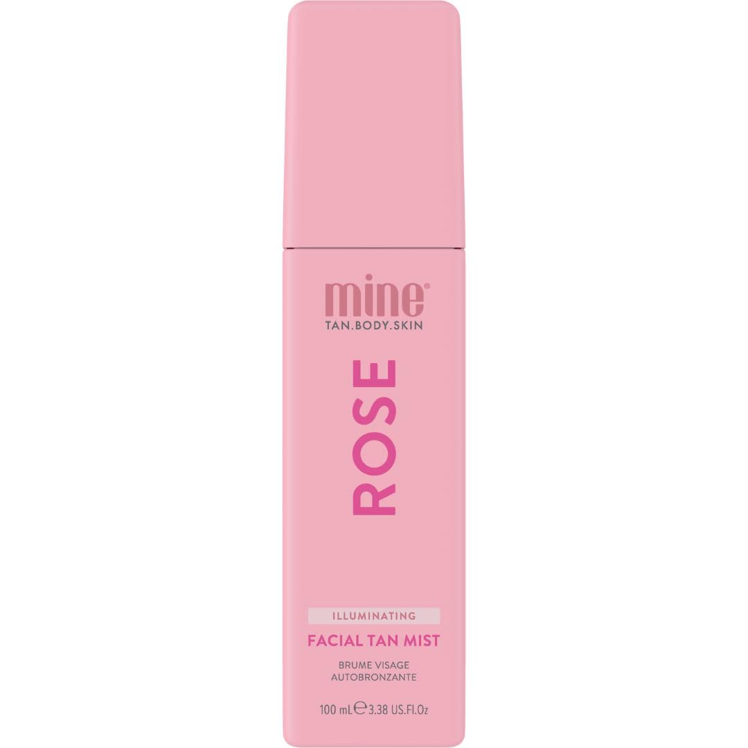 Minetan Rose Face Tan Mist - Clear Self Tanning Spray, Hydrating, 3.38 Fl Oz