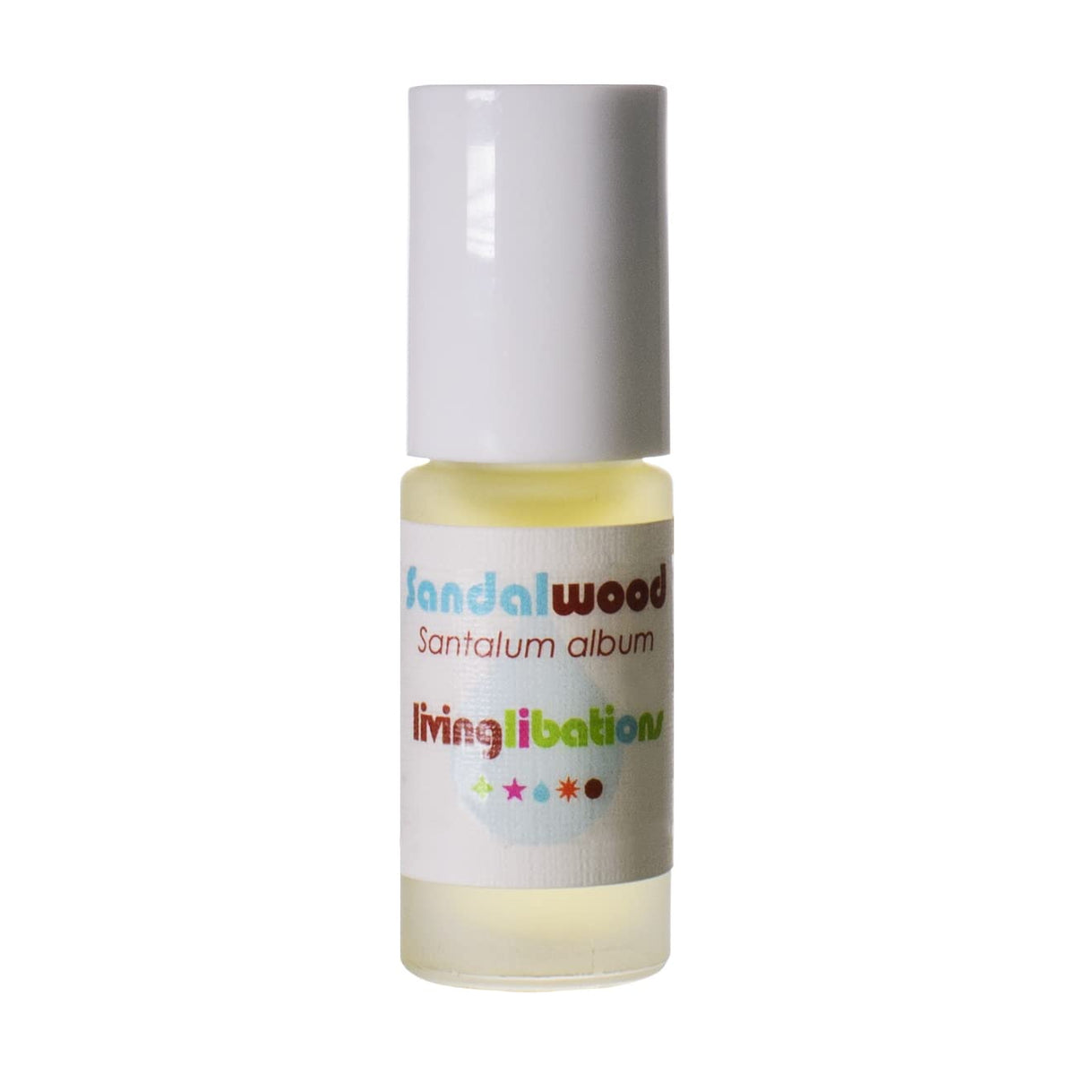 Living Libations Organic Poetic Pits Roll-On Deodorant - Natural Vegan Sandalwood, 0.17 Fl Oz