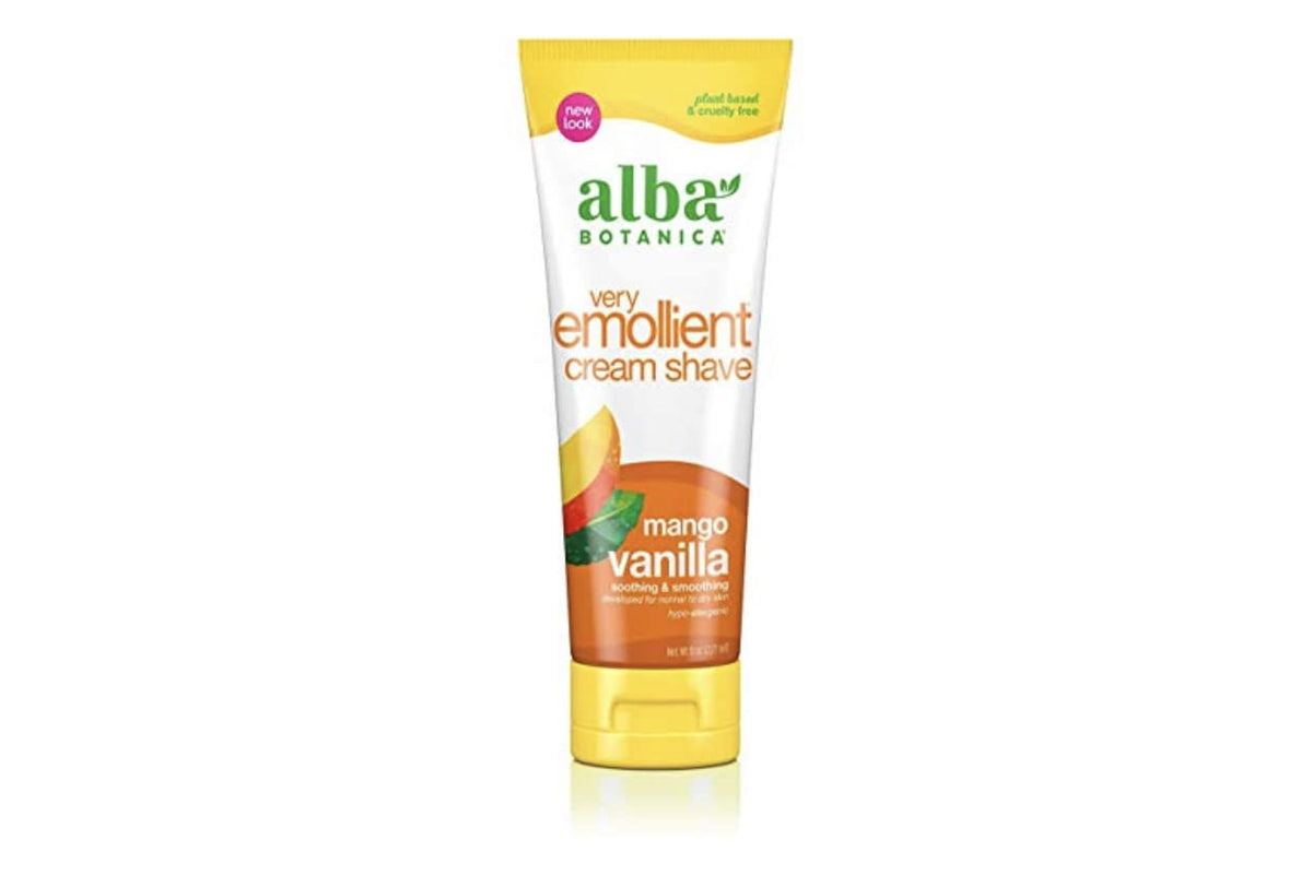 Alba Botanica Mango Vanilla Cream Shave, 8 Oz (Pack Of 2) - Smooth Shaving Experience