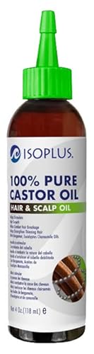 Isoplus 100% Pure Castor Oil For Hair & Scalp, 4Oz (Pack Of 2) – Nourishing