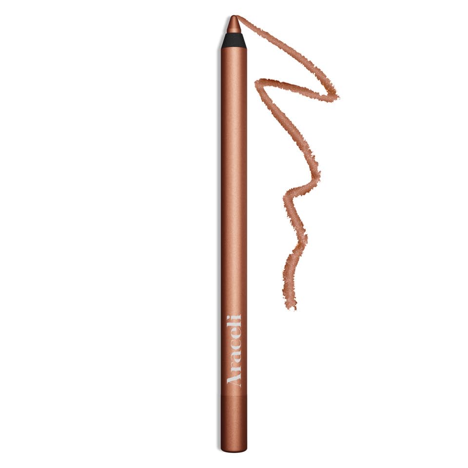 Araceli Beauty Gel Pencil Eyeliner - Water Resistant, Smudge-Proof, Rose Gold, 1 Count