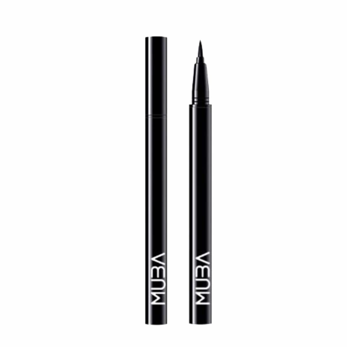 Muba Black Liquid Eyeliner - Waterproof, Smudge-Proof, Matte Finish, 1 Count