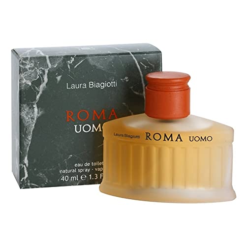 Laura Biagiotti  Roma Uomo  Eau de Toilette Spray Perfume for Men  Strong  Fresh Fragrance Notes of Sandalwood  Grapefruit  