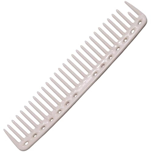 YS Park 452 Round Tooth Cutting Comb - 9 Inch White Polyetherimide Plastic