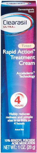 Clearasil Ultra Tinted Treatment Cream, 4 Hour Rapid Action, 1-Ounce (Pack Of 2)