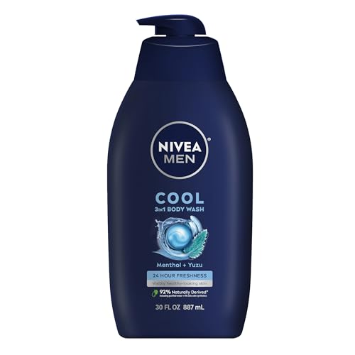 Nivea Men Cool Body Wash With Icy Menthol - 30 Fl Oz Pump For Refreshing Cleansing