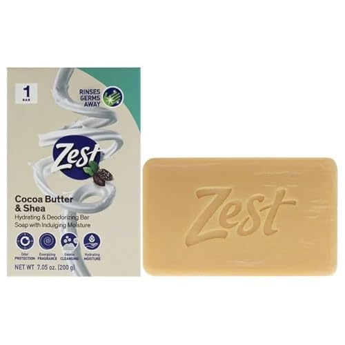 Zest Cocoa Butter & Shea Hydrating Deodorizing Bar - Cranberry, 7 Fl Oz