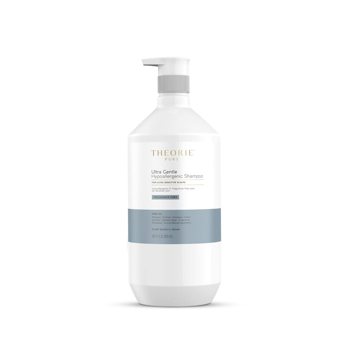 Theorie Pure Ultra Gentle Hypoallergenic Shampoo, Vegan, Fragrance-Free, 27 Fl Oz