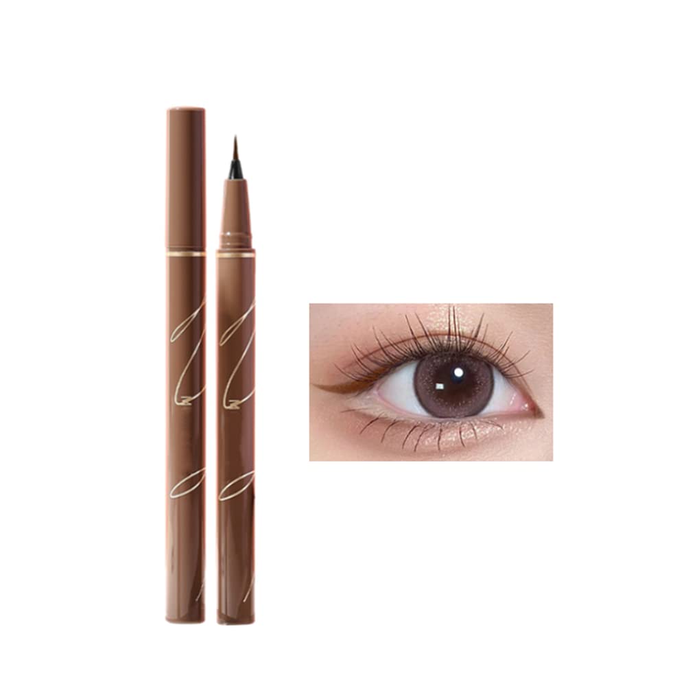 Icathuny Brown Liquid Eyeliner - Waterproof, Quick Dry, Smudge Resistant, Long Lasting, High Pigment