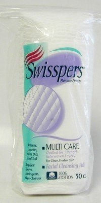 U.S. Cotton Swisspers Multi Care Cleansing Pads - 50 Cotton Pads For Gentle Skin Care