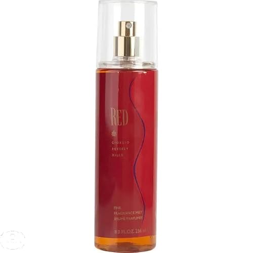 Red By Giorgio Beverly Hills Body Mist - 8 Fl Oz, Refreshing Fragrance Spray for Women, Perfect for Daily Use