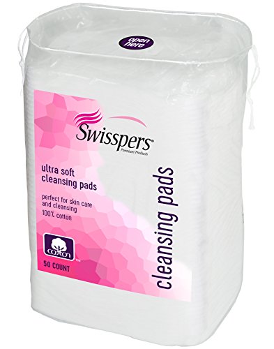 Swisspers Premium 100% Cotton Facial Cleansing Pads, Ultra Soft, Extra Large, 50 Count