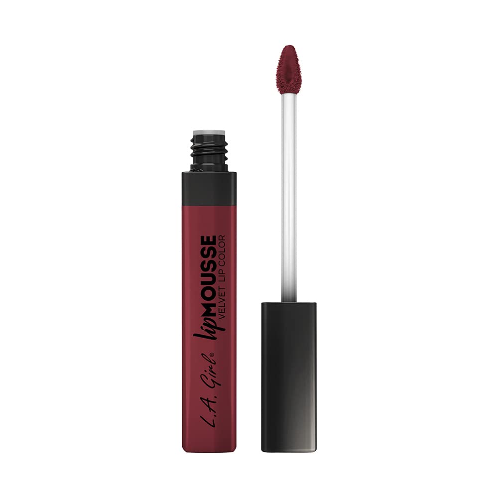 L.A. Girl Lip Mousse Velvet Lip Color - Bae-Cation, 1 Count, Long-Lasting, Smooth Finish