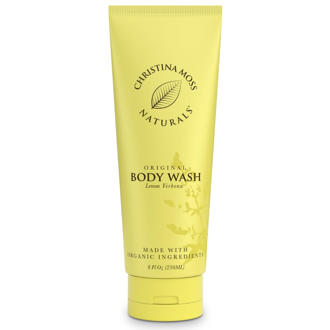 Christina Moss Naturals Moisturizing Body Wash - Plant-Based, Sulfate & Paraben-Free, Lemon Verbena, 8