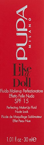 Pupa Milano Like A Doll Perfecting Make-Up Fluid, 30 ml - Sand Shade for Flawless Skin