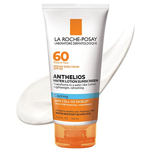 La Roche-Posay Anthelios Spf 60 Cooling Water Sunscreen Lotion, Oil-Free, Fast Absorbing, 5 Fl