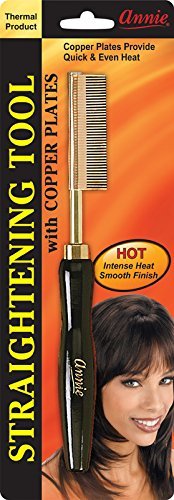 Annie Fine Teeth Straightening Comb - Gold Hair Styling Tool