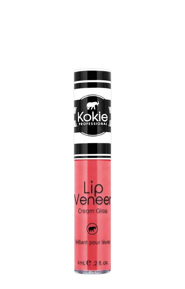 Kokie Cosmetics Lip Veneer Cream Lip Gloss - Tickled Pink, 0.2 Fl Oz, High Shine Finish