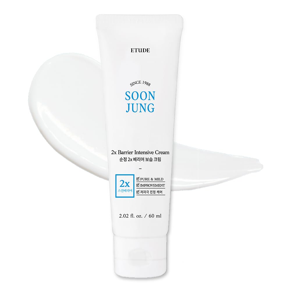 Etude House Soonjung 2X Barrier Cream 60Ml | Hypoallergenic Hydrating Cream For Sensitive Skin