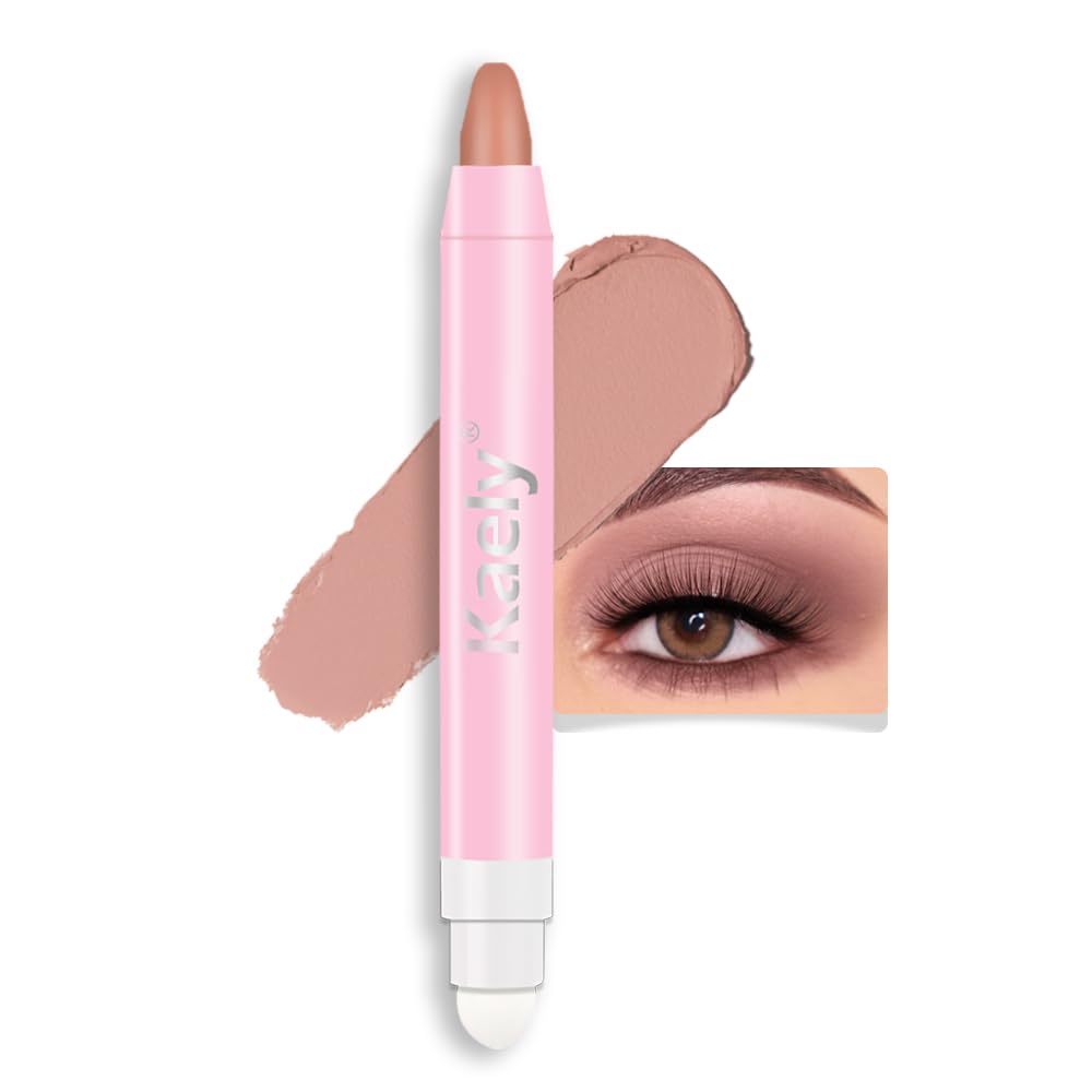 Evpct 1Pcs Putty Matte Cream Eye Shadow Stick - Waterproof, Pigmented Highlighter, Double Ended