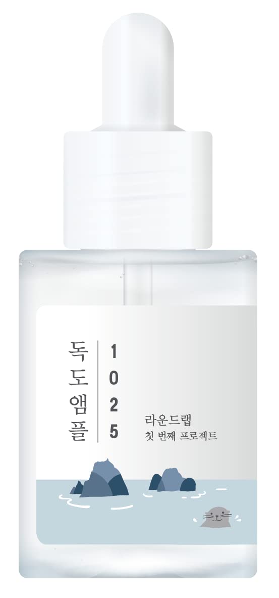 Round Lab Dokdo Ampoule Serum - Hydrating, Soothing, Hyaluronic Acid, 1.58Oz