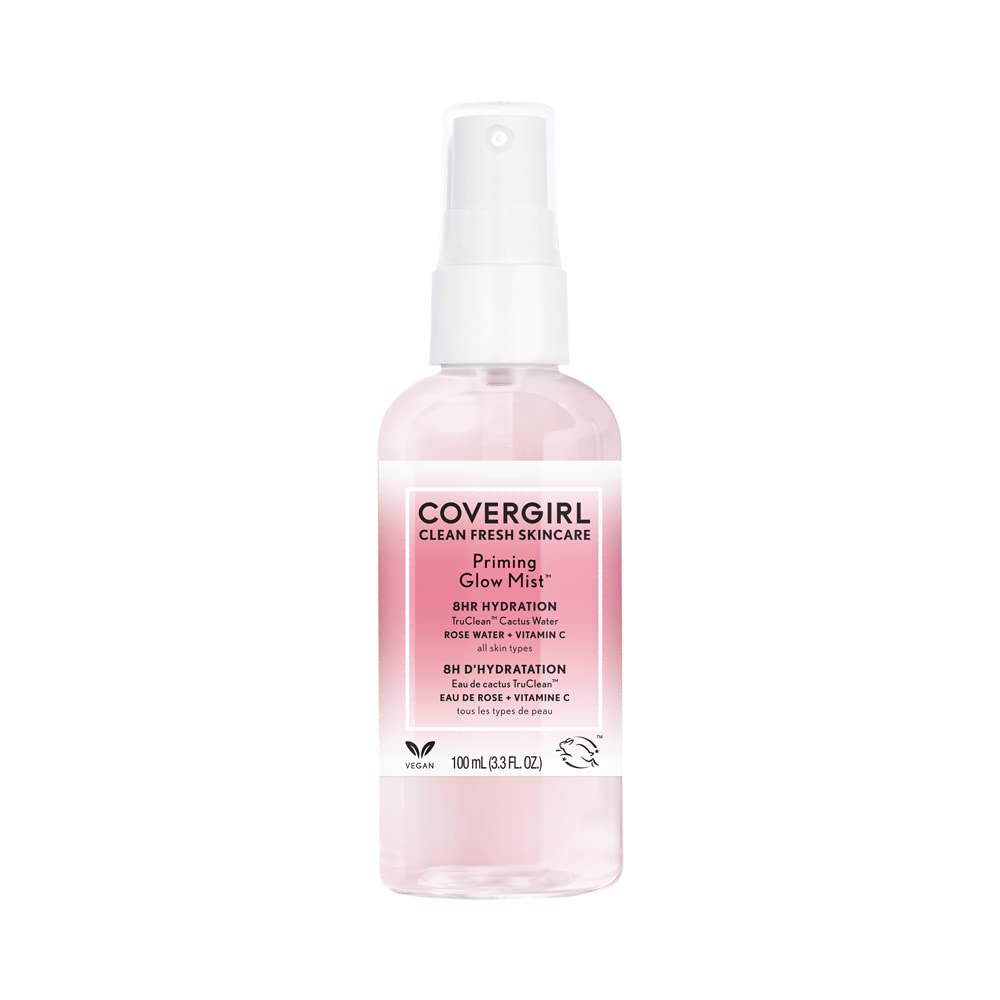 Covergirl Priming Glow Facial Mist With Rose Water & Vitamin C, 3.3 Fl Oz