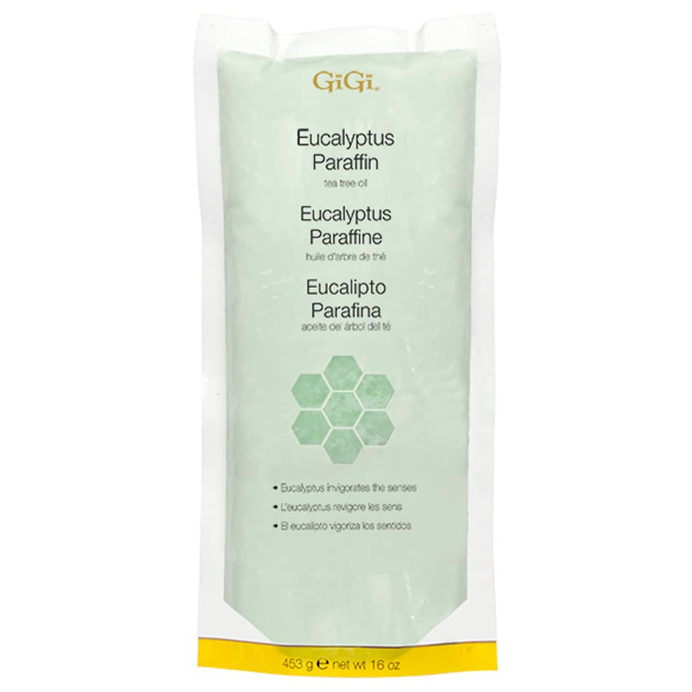 Gigi Eucalyptus Paraffin Wax With Tea Tree Oil, 16 Oz - Spa Quality Skin Treatment