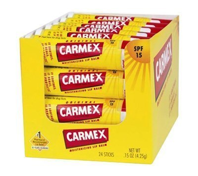 Carmex Lip Balm, 0.15 Oz - Pack Of 24, Moisturizing And Soothing Care For Lips