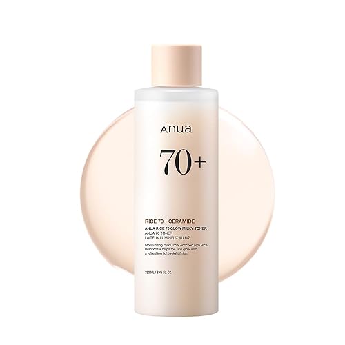 Anua Rice 70 Glow Milky Toner - Fragrance-Free, Niacinamide & Ceramides For Glass Skin, 250