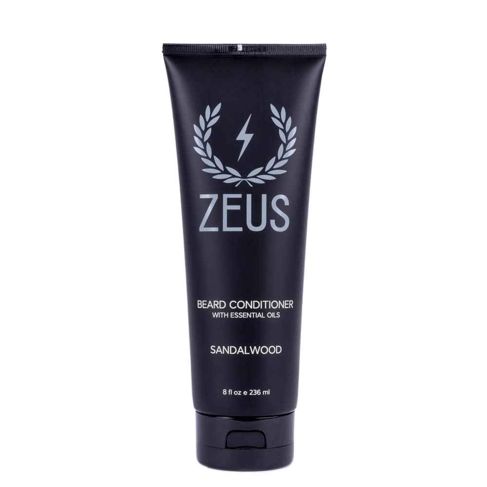 Zeus Beard Conditioner Wash - Cleansing & Moisturizing Beard Wash With Green Tea, 8 Oz Sandalwood