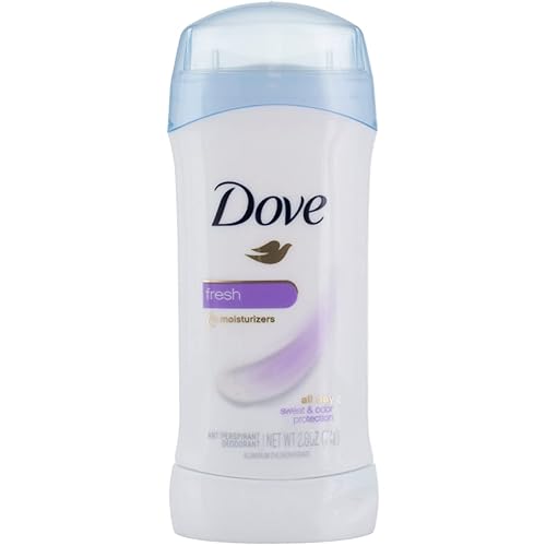 Dove Antiperspirant Deodorant, Fresh Scent, 2.6 Ounce, Long-Lasting Protection