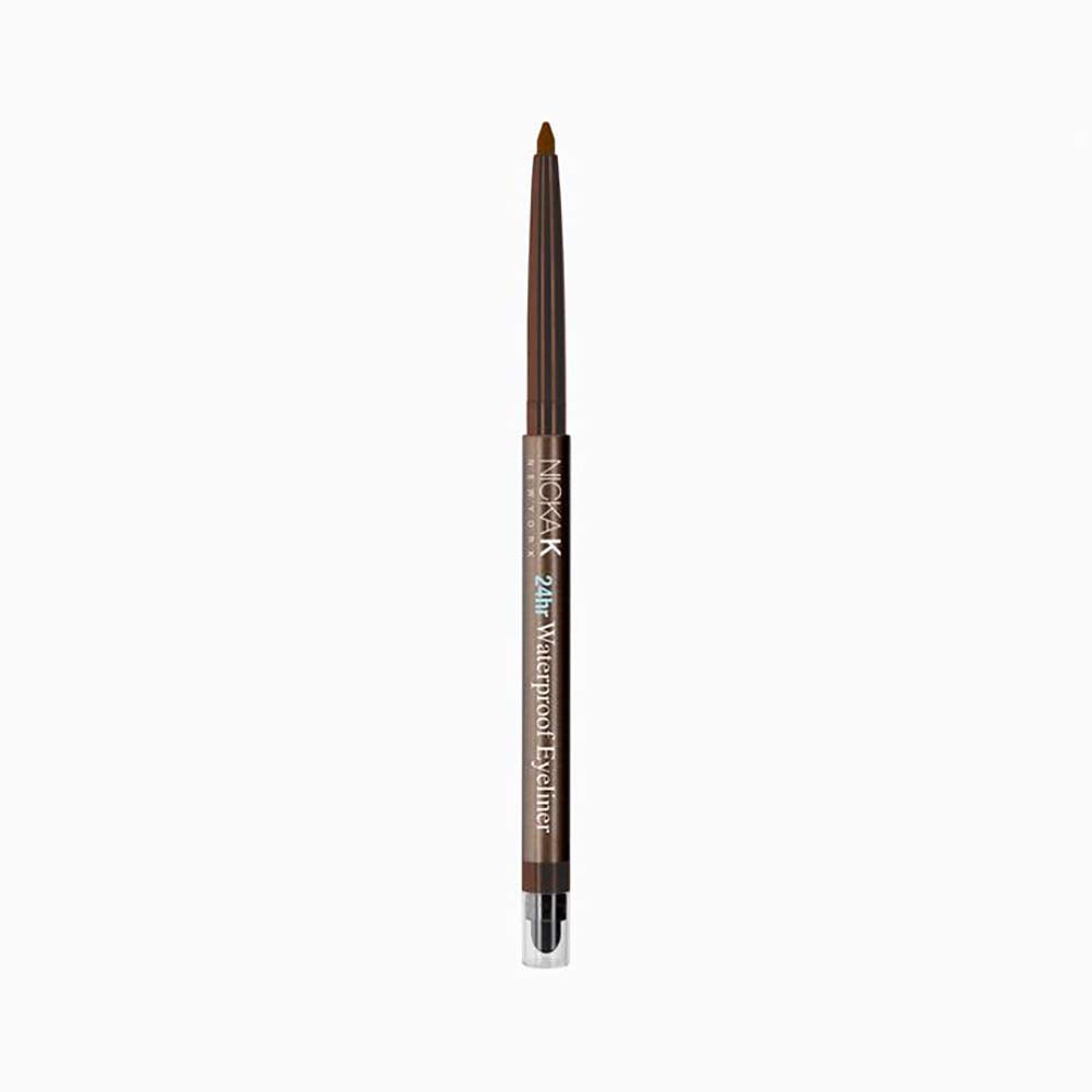 Nicka K 24H Waterproof Eyeliner - Brown Nya42, Long-Lasting, Smudge-Proof, 1