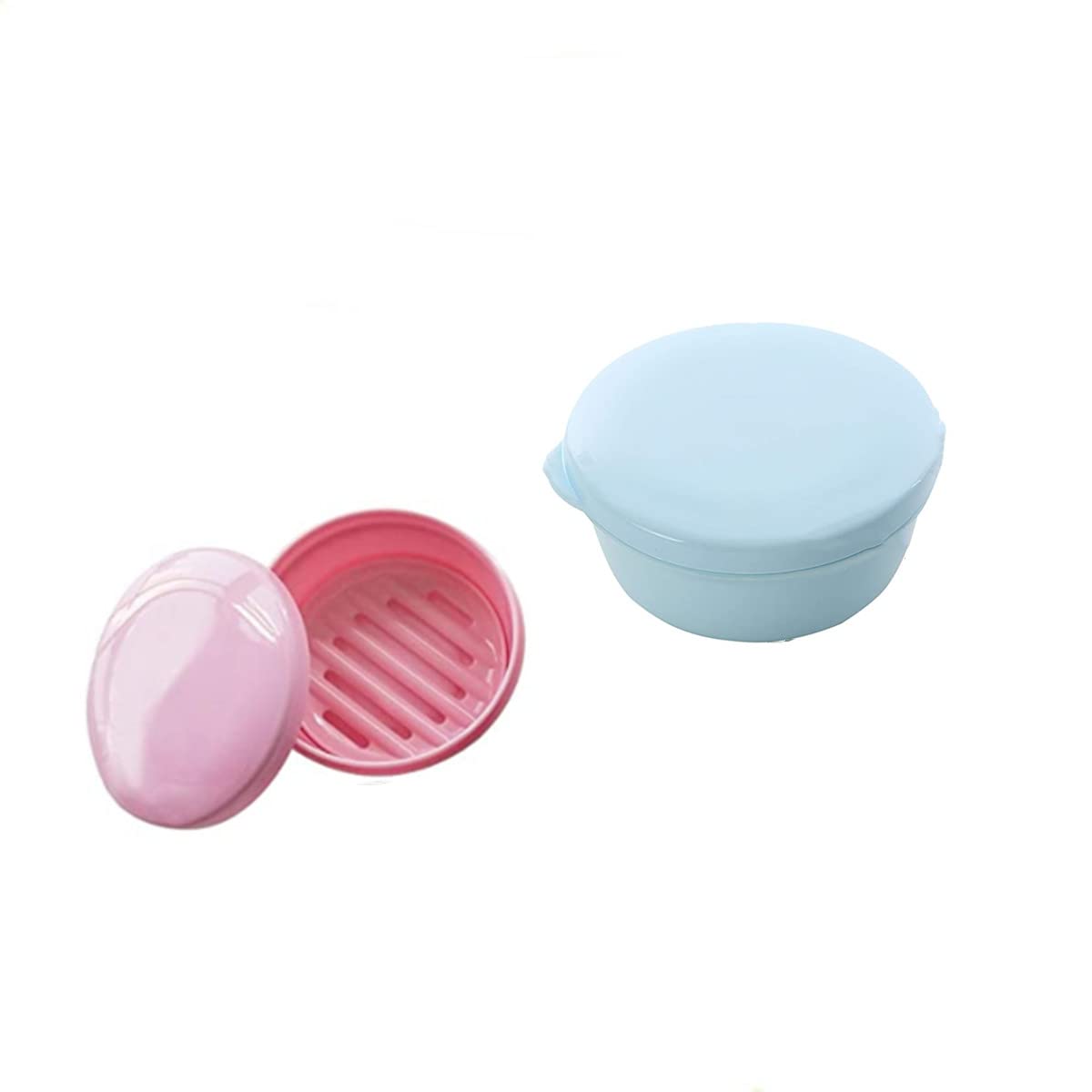 Ruitasa Round Waterproof Soap Dish, 2Pcs Portable Soap Case For Travel & Outdoor Use