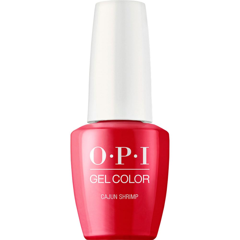 Opi Gelcolor Cajun Shrimp Red Nail Polish, 0.5 Fl Oz - Long-Lasting Gel Finish