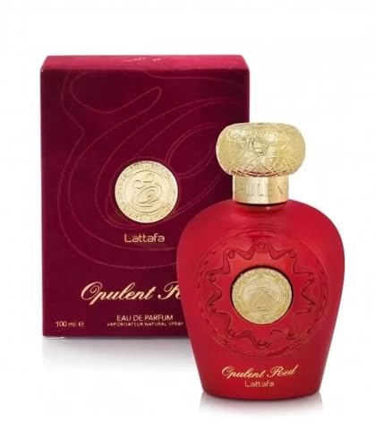 Lattafa Perfumes Opulent Red Unisex Eau de Parfum Spray, 3.4 Fl Oz - Long-lasting Fragrance for Men and Women