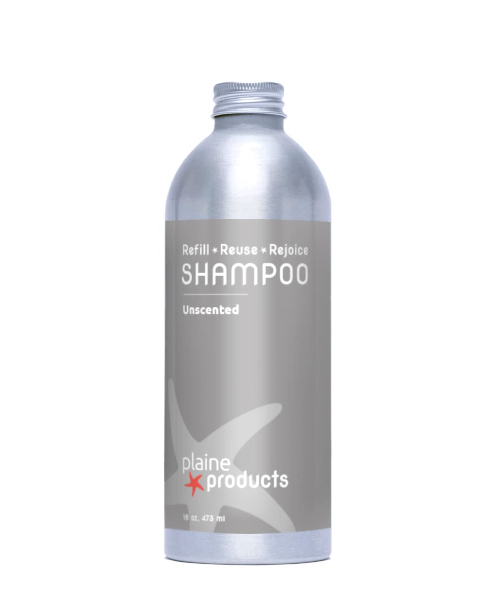 Plaine Products Eco-Friendly Unscented Shampoo, 16Oz - Sulfate Free Refill