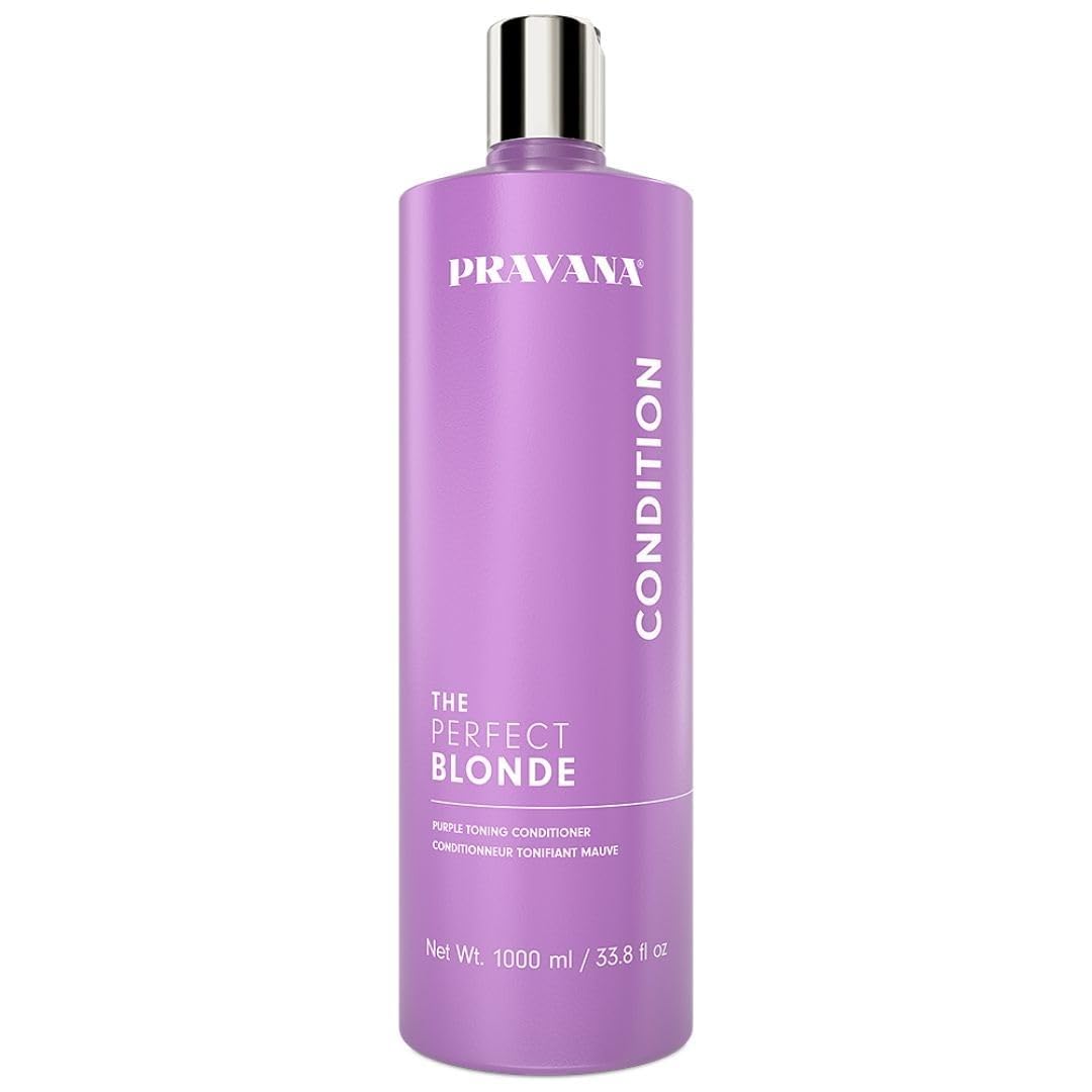 Pravana Perfect Blonde Purple Toning Conditioner | Neutralizes Brass | 33.8 Fl Oz For Color-Treated Hair