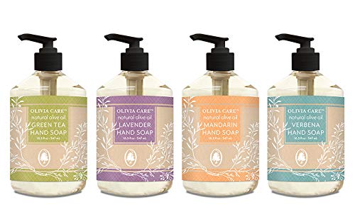 Olivia Care Liquid Hand Soap - All Natural Moisturizing Lavender Hand Wash, 18.5 Fl Oz