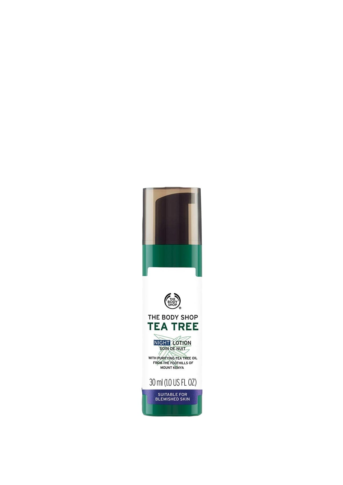 The Body Shop Tea Tree Hydrating Night Lotion For Blemished Skin, 1 Fl Oz, Vegan