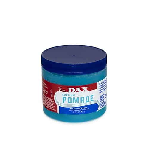 Dax Pomade Super Light 14Oz Jar - 3 Pack, Smooth Styling Hair Gel (Blue)