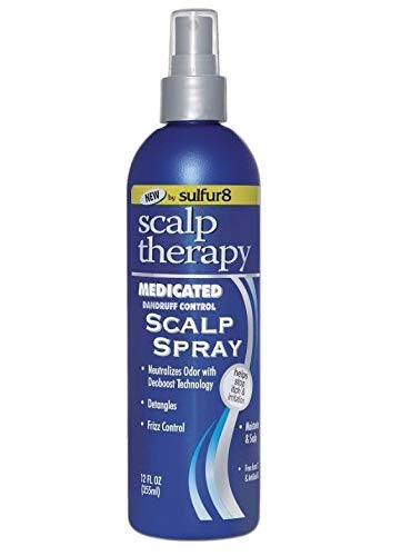 Sulfur 8 Medicated Dandruff Control Scalp Spray - 12 Oz, Effective Relief For Itchy Scalp