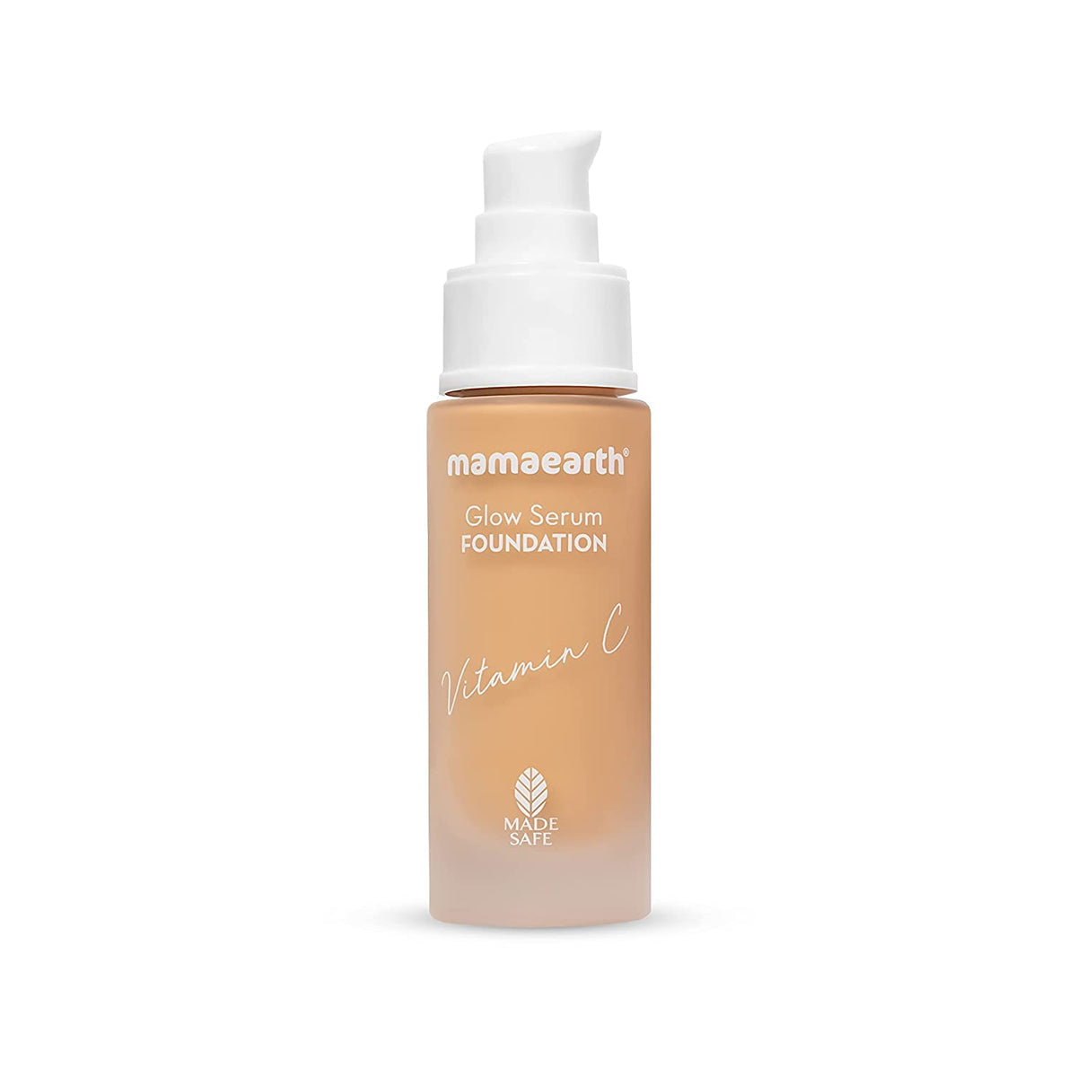 Mamaearth Glow Serum Foundation - Beige Glow, Vitamin C & Turmeric, Waterproof, 1.01 Fl Oz