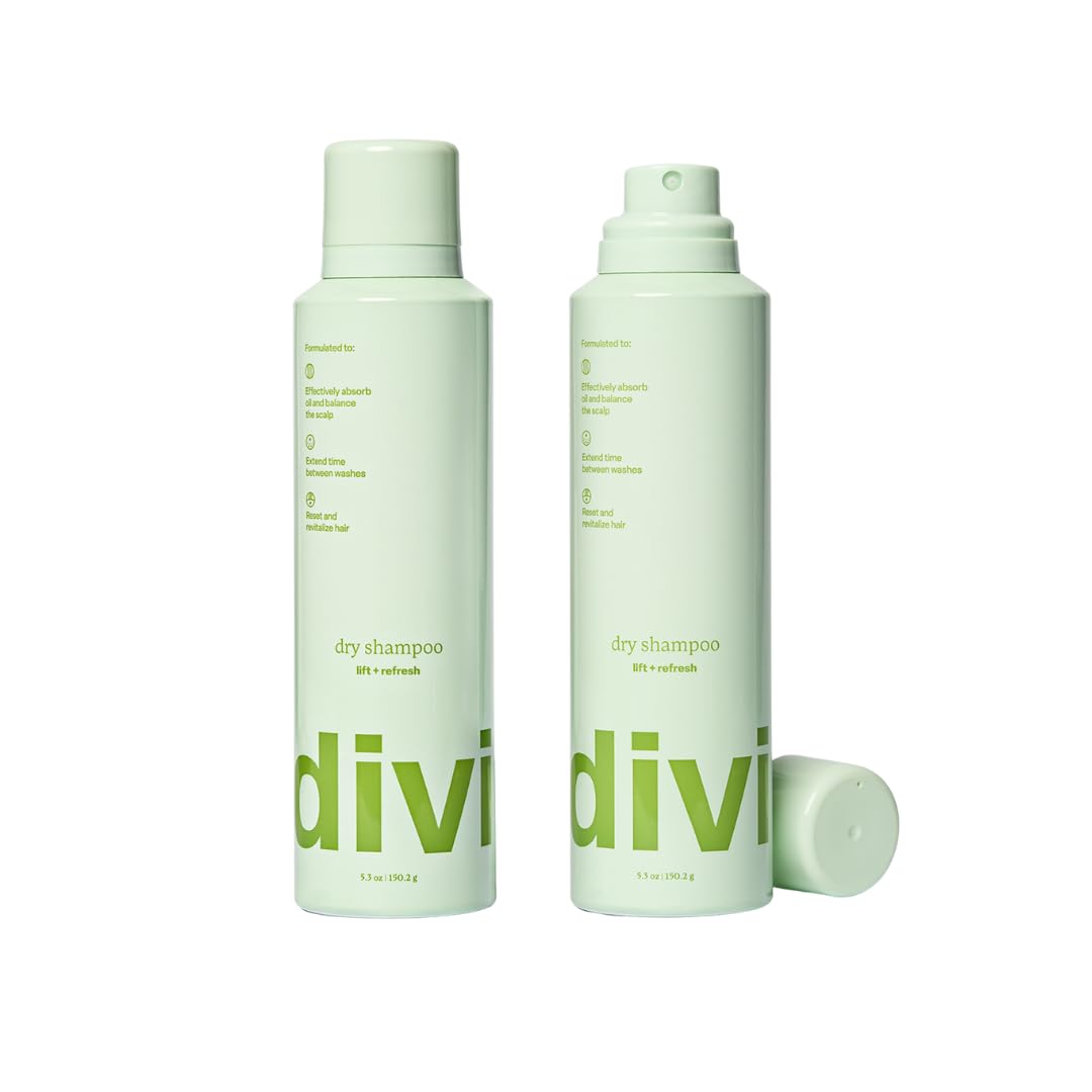 Divi Dry Shampoo Spray For Women - Oil Absorption & Scalp Balance, 5.3Oz (2 Pack)