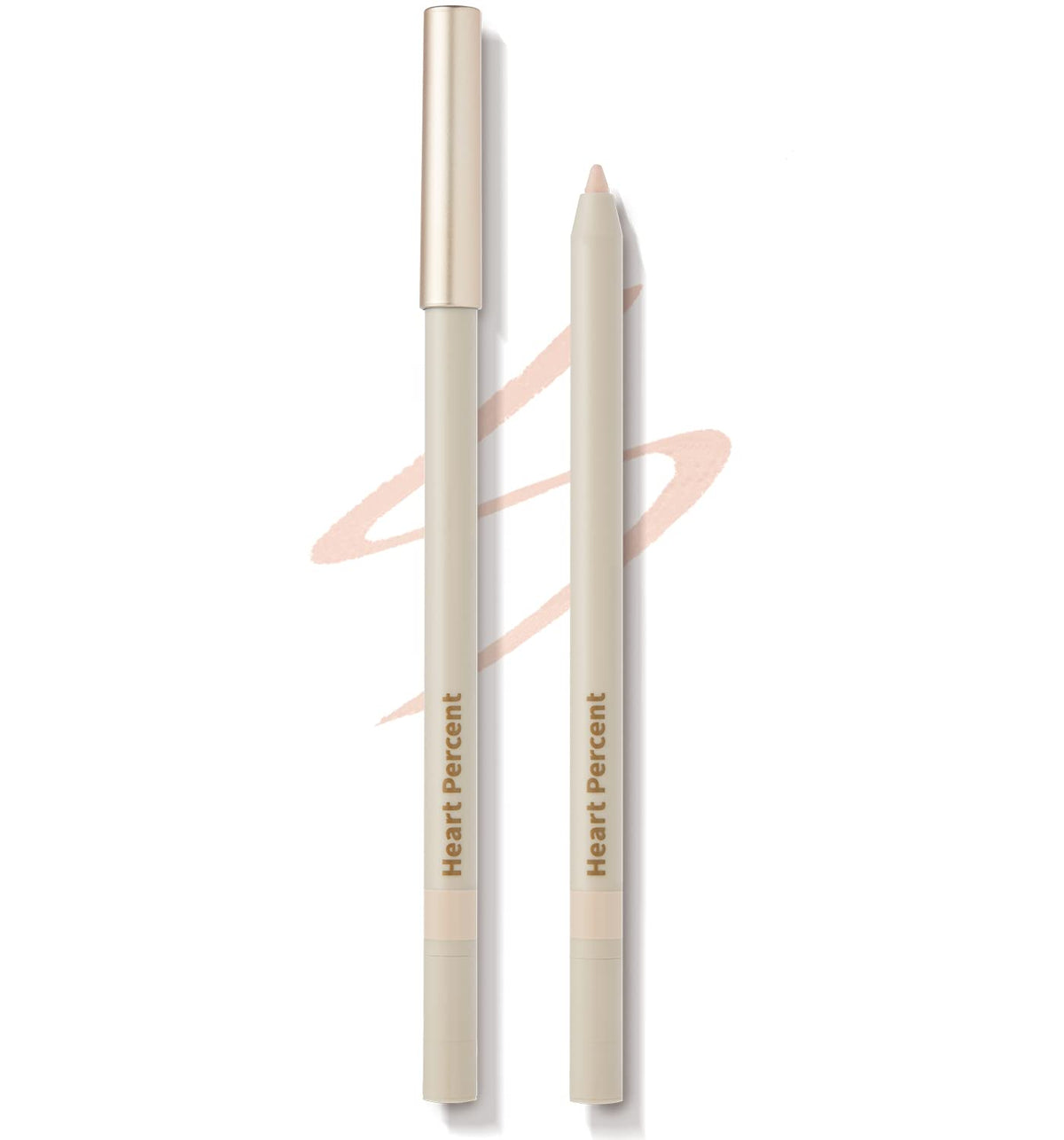 Heart Percent Gel Eyeliner Pencil, Waterproof & Long-Lasting, 06 Cream Beige, Retractable With Sharpener