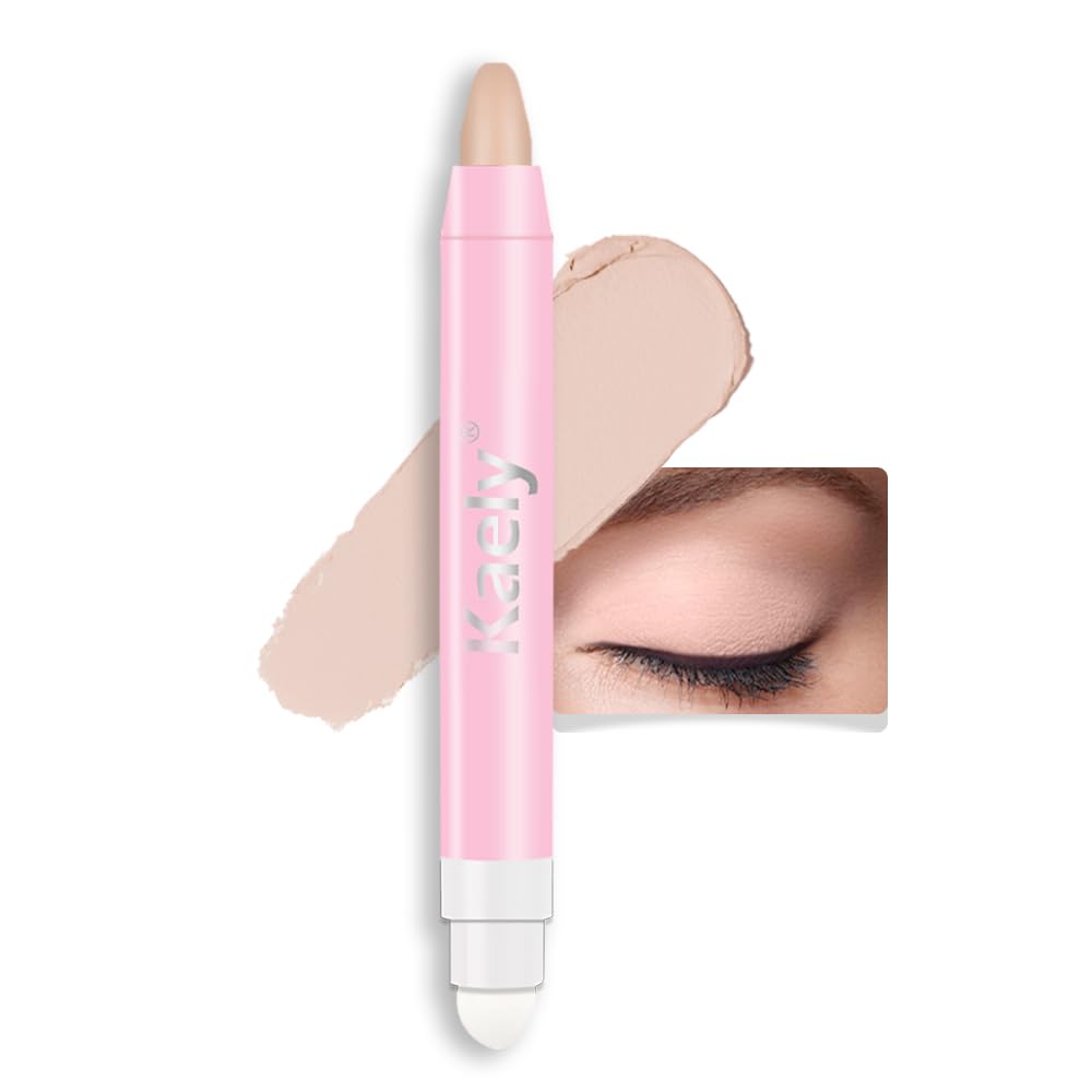 Kaely 2In1 Cream Eye Shadow Stick - Waterproof Pigmented Highlighter, 28 Desert Matte