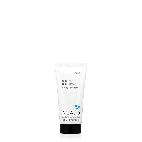 M.A.D Skincare ACNE Blemish Repelling Gel 5% BPO - 60g, Acne Treatment for Clear Skin, Oil-Free, Fast-Acting Formula