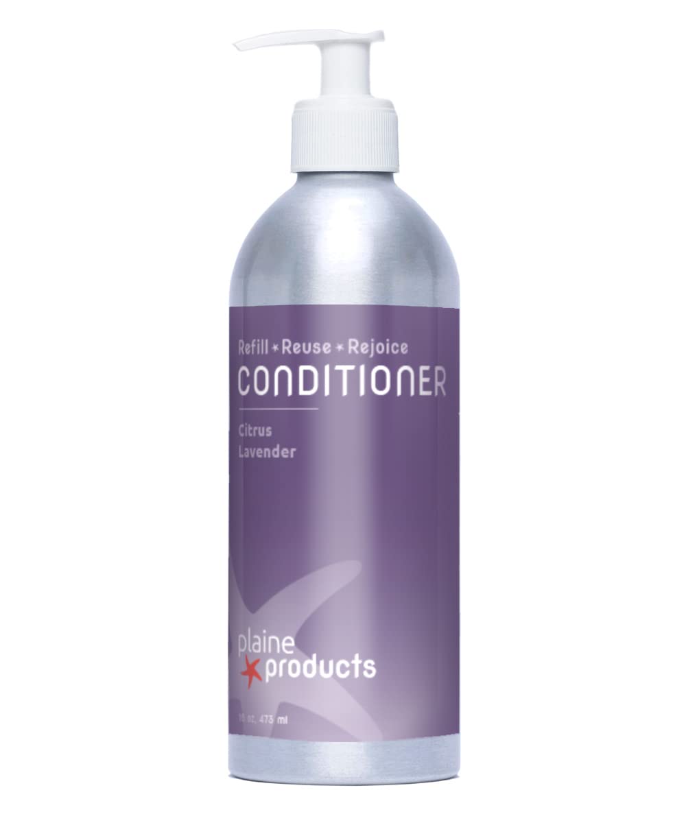 Plaine Products Eco-Friendly Conditioner, Citrus Lavender, Sulfate Free, 16Oz Refillable Bottle