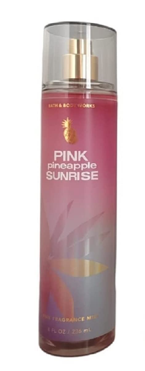 Bath & Body Works Pink Pineapple Sunrise Fragrance Mist, 8 Fl Oz - Tropical Body Spray