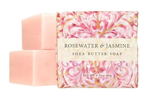 M09 Pro 6Oz Botanical Shea Butter Soaps - 3 Bars Rosewater & Jasmine Scented