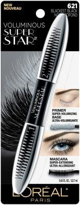 L’Oréal Paris Voluminous Superstar Waterproof Mascara, Black, 0.41 Fl Oz (Pack Of 3)